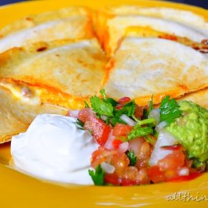 Triple Cheese Chicken Quesadilla with a Kick {Kid favorite Recipe} thumbnail