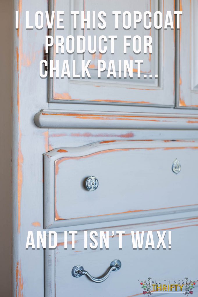 applying wax on chalk paint