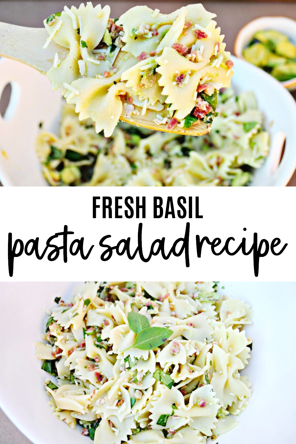 The Perfect Summer Salad: Fresh Basil Pasta | All Things Thrifty