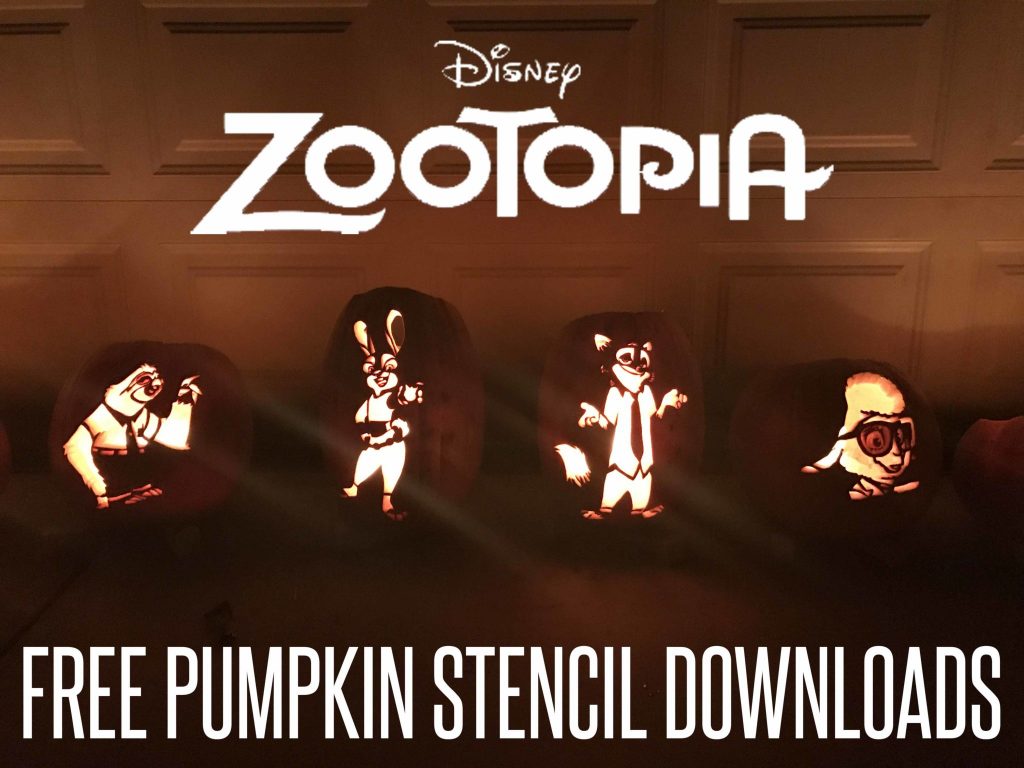 Zootopia Pumpkin Stencils Free Disney Pumpkin Patterns All Things Thrifty