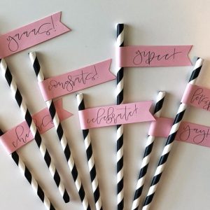 FREE PRINTABLE! – Paper Straw Party Flags! thumbnail