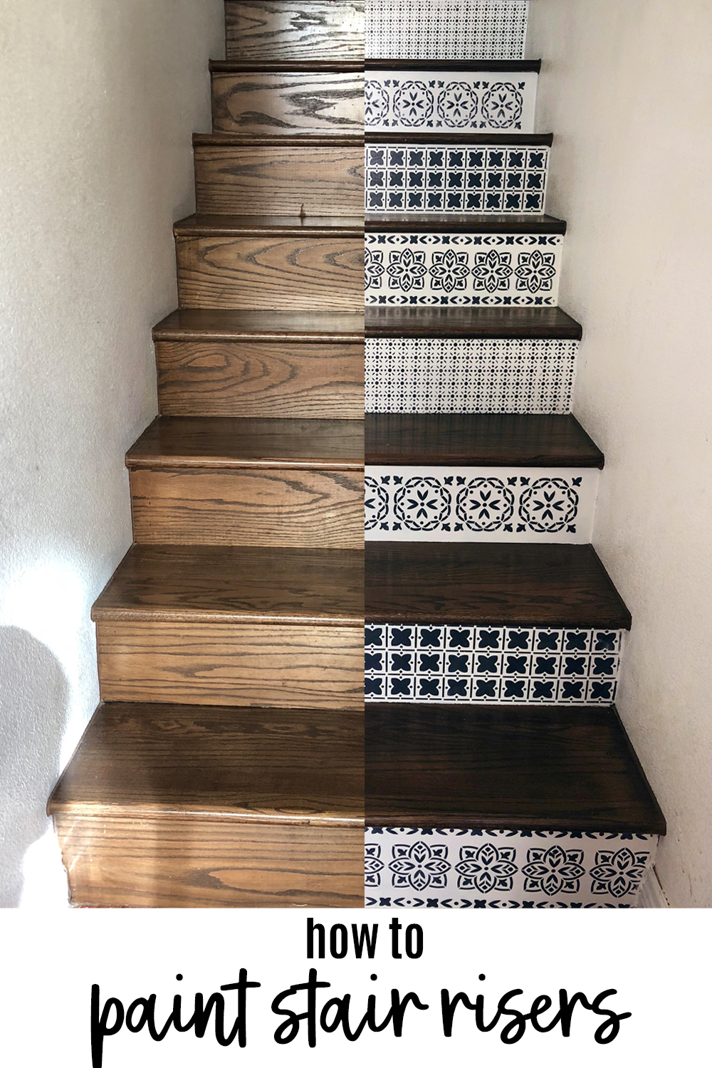 How To Update Wood Stairs With Chalk Paint All Things Thrifty