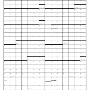 Year at a glance FREE Printable Calendar thumbnail